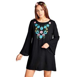 Velzera Floral Embroidered Mini Dress